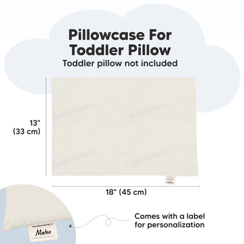 KeaBabies Toddler Pillowcase 13"x18" - Organic Cotton Toddler Pillowcase for Kids, Boys, Girls, Soft & Durable Cotton Cover for Miniature Sleepy Pillows, Cute Colors, Pillow Sold Separately (Clay) - Image 2