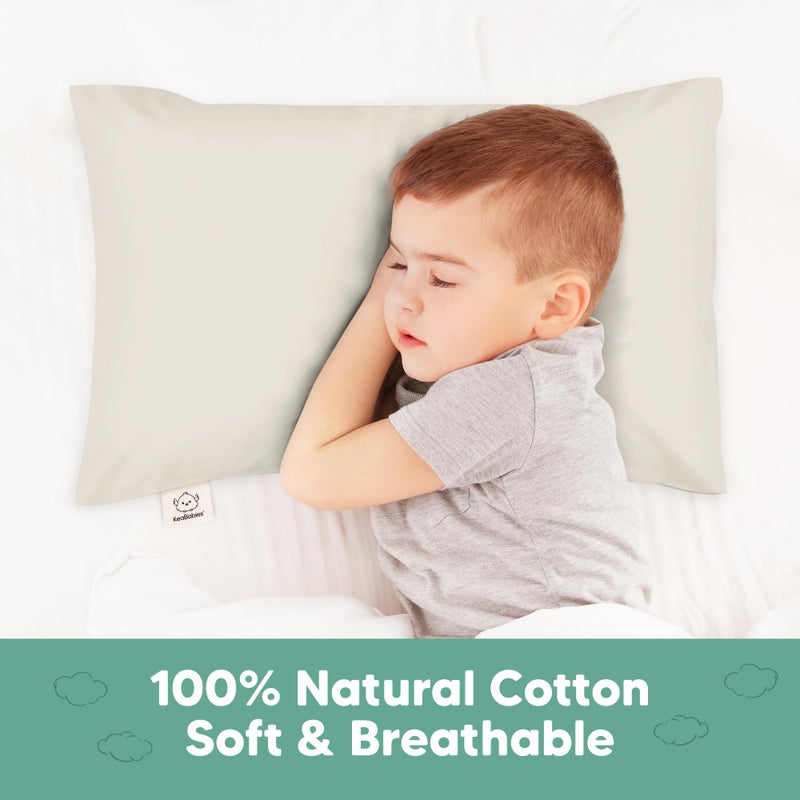 KeaBabies Toddler Pillowcase 13"x18" - Organic Cotton Toddler Pillowcase for Kids, Boys, Girls, Soft & Durable Cotton Cover for Miniature Sleepy Pillows, Cute Colors, Pillow Sold Separately (Clay) - Image 3