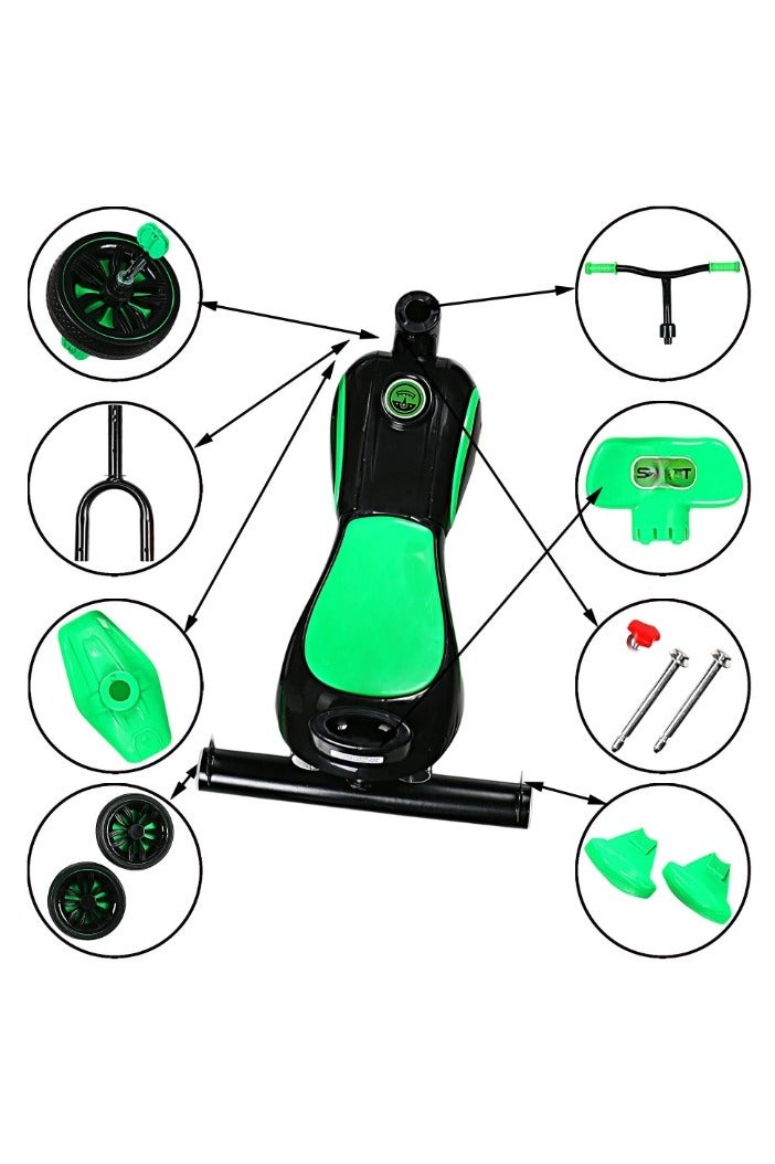 دراجة ثلاثية العجلات أنيقة للأطفال مزودة بمصابيح أمامية LED ومسند ظهر - رحلة متينة وممتعة للأطفال الصغار - Image 5