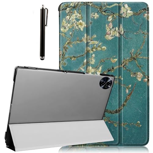 ProElite Case Cover for Realme Pad 2 11.5 inch Cover, Smart Flip Case Cover for Realme Pad 2 11.5 inch Translucent Back with Stylus Pen, Flowers - Image 1