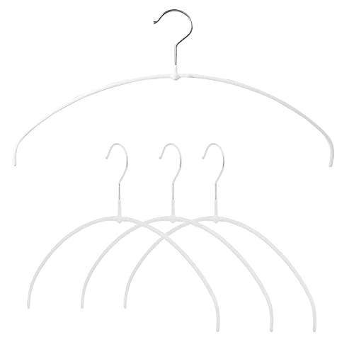 Mawa by Reston Lloyd Euro UltraThin Series NonSlip Space Saving Clothes Hanger Style 40PT for TShirts Blouse  Sun Dresses Set of 4 White