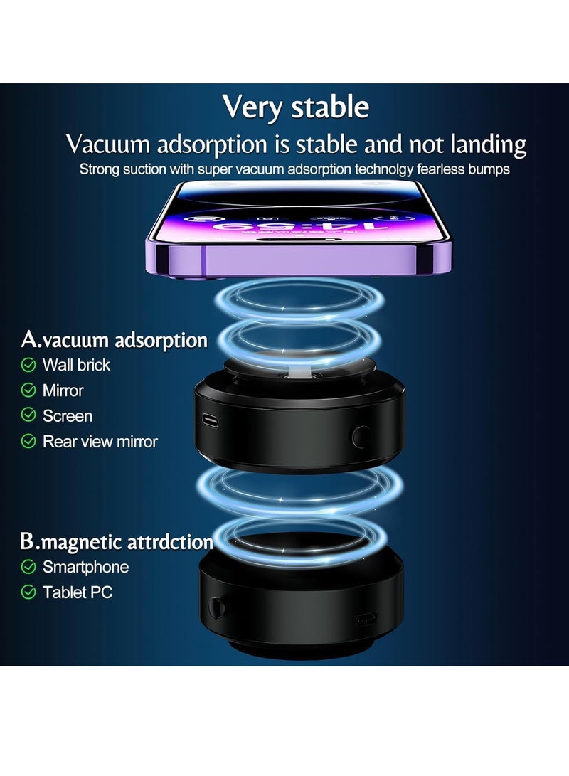 ELTRAZONE "Suction Magnetic Phone Holder for Car – Vacuum Suction Mount, Magnetic Car Phone Holder for iPhone, Cup Holder Mount" - Image 3