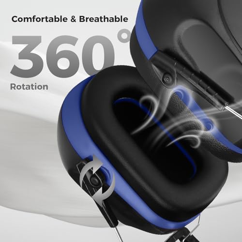 Procase سماعات أذن بروكيس لتقليل الضوضاء، حماية صوتية، سماعات إلغاء الضوضاء NRR 28dB للبالغين والأطفال المصابين بالتوحد، حماية السمع للرماية والقص - أزرق - Image 4