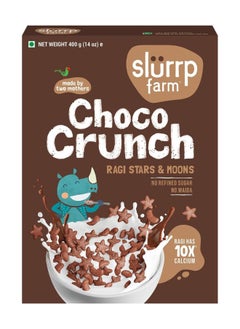 Slurrp Farm Choco Crunch Chocolate Ragi Stars And Moons Cereal No Refined Sugar 400g 400g  - Image 1