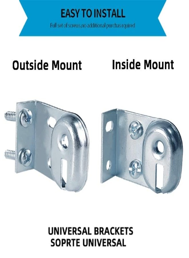 Kowibcl 6pcs Roller Window Shade Inside and Outside Mount Brackets with Screws, Curtain Rod Holder, Zinc - Image 2