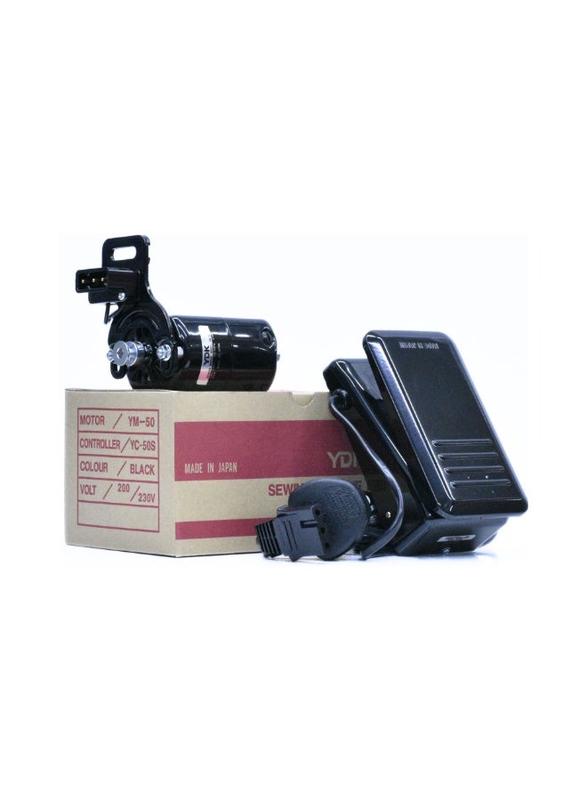 YDK Sewing Machine Motor & Controller, Model YM-50 Motor, YC-500 Controller, Black, 220V, Made in Japan - Image 2
