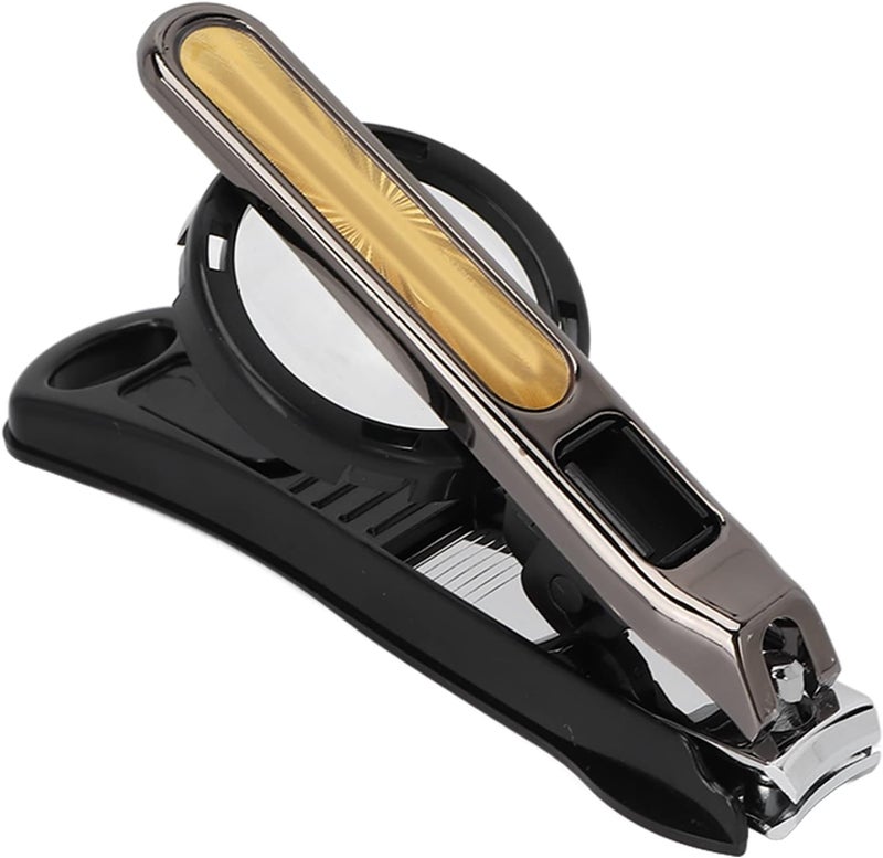 Nail Clippers with Magnifying Glass Large Nail Clippers Magnifier Loupe Set Nail Clipper Heavy Duty Portable Nail Cutter with Removable Magnifying Glass for Seniorsblack
