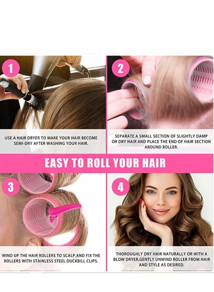Generic 33 Pcs Fluffy Hair Clips Set DIY Heatless Curler Stylish Reusable for Hair Styling Accessories - Image 2