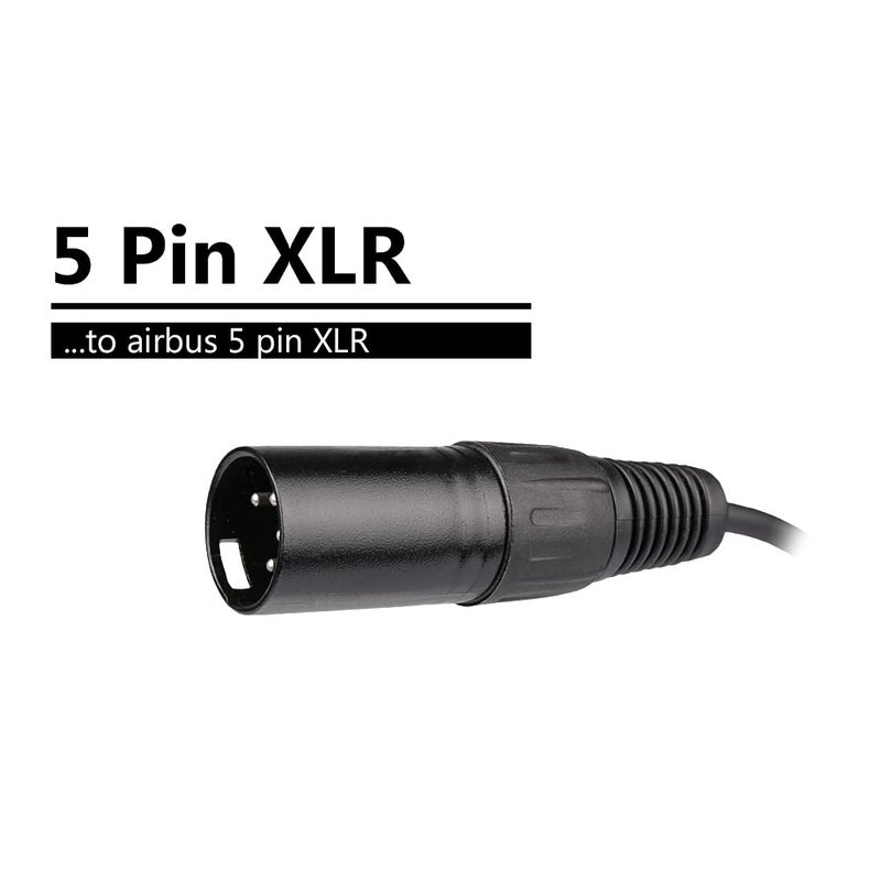 R SPIDER WIRELESS Aviation Headset GA Dual Plugs to Airbus 5 Pin XLR Headset Adapter - Image 4