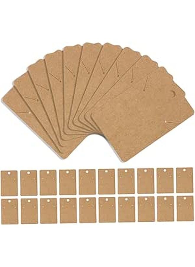 100pcs White Jewelry Display Cards Earring Holders For Necklaces Studs Storage - Image 1