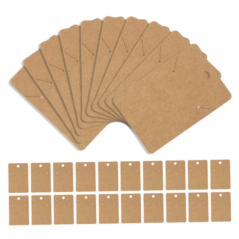 100pcs White Jewelry Display Cards Earring Holders For Necklaces Studs Storage - Image 2