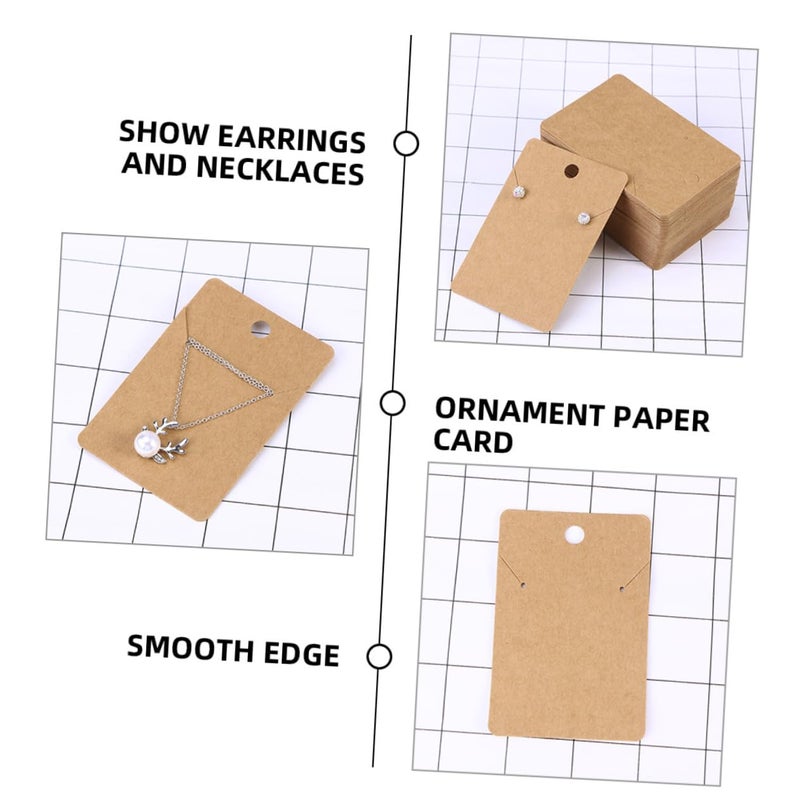 100pcs White Jewelry Display Cards Earring Holders For Necklaces Studs Storage - Image 4