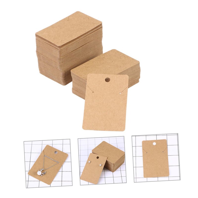 100pcs White Jewelry Display Cards Earring Holders For Necklaces Studs Storage - Image 5