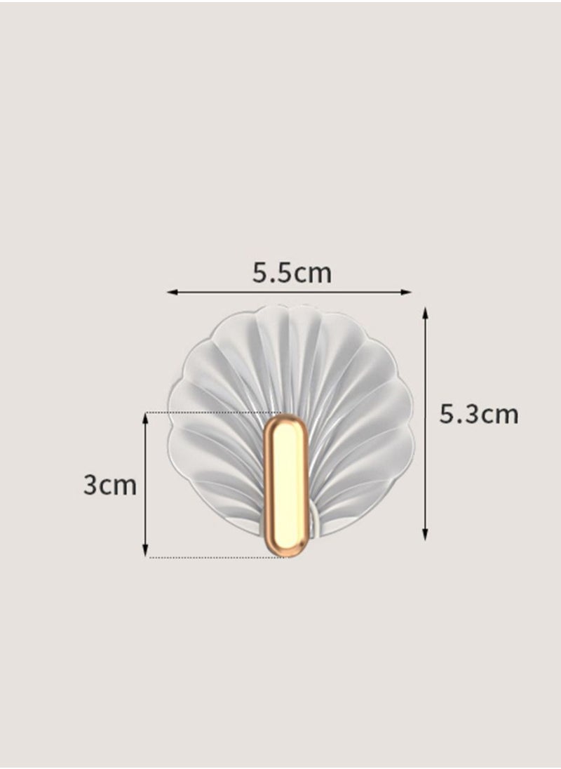 8 Pcs Multipurpose Acrylic Wall Storage Hook Decorative Gold Hook Strong Adhesive Wall Hooks