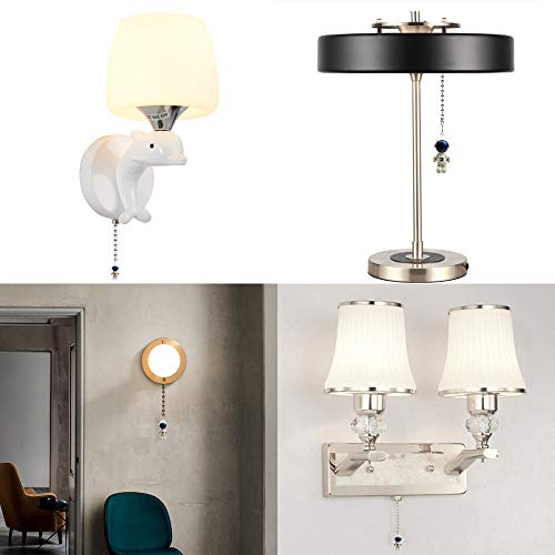 Hyamass Ceiling Fan Pull Chain Extender - 12" Decorative Ball Chain Connector with Blue Spaceman Pendant for Fan Danglers - Image 4
