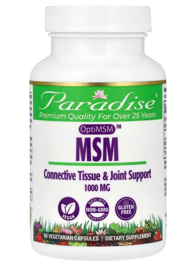 Paradise Herbs MSM 1000 mg 90 Vegetarian Capsules - Image 1