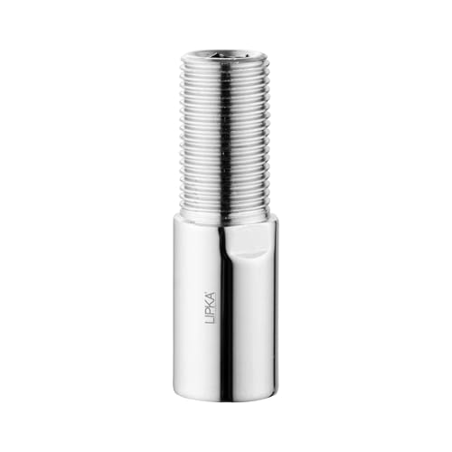 Lipka Full Brass Extension Nipple (3 inches) for Pipe Fittings | Pack of 1 | Chrome Finish - Image 1