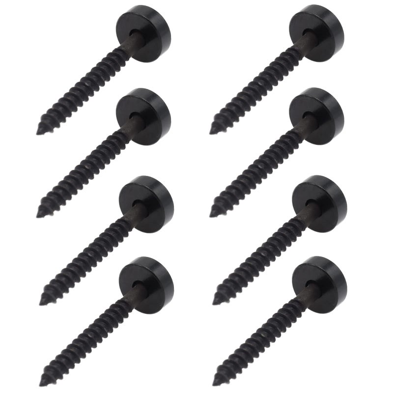 Cheerock Black Guitar Neck Joint Bushings and Bolts, 8pcs Metal Guitar Neck Ferrules with Screws, Guitar Neck Replacement Parts Compatible with Electric Guitar or Bass - Image 5