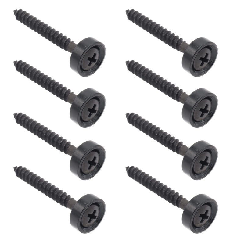 Cheerock Black Guitar Neck Joint Bushings and Bolts, 8pcs Metal Guitar Neck Ferrules with Screws, Guitar Neck Replacement Parts Compatible with Electric Guitar or Bass - Image 4