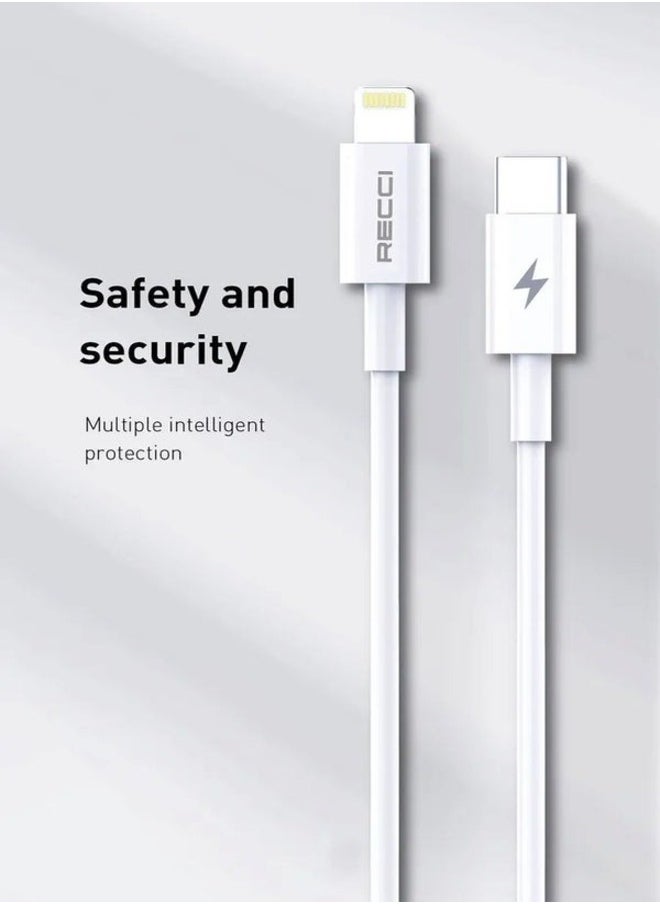 Recci - Recci 20W Adapter Charger with Lightning Cable - White - Image 1