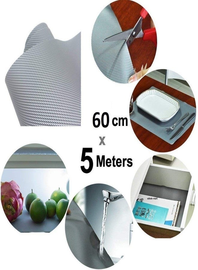 EASY SHOPE Anti-Slip Super Strong Placement Mat for Fridge (60 cm x 500 cm, Grey)- 5 Miter - Image 4