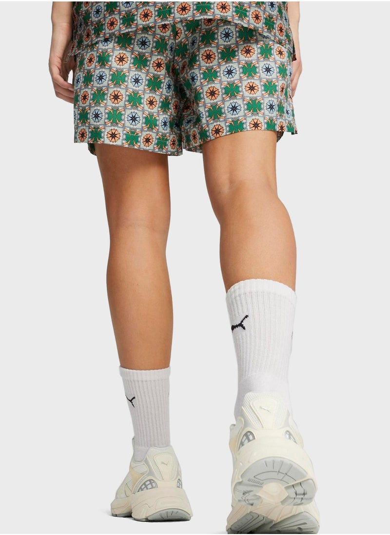 PUMA - 6" Classics New Prep All Over Printed Shorts - Image 1