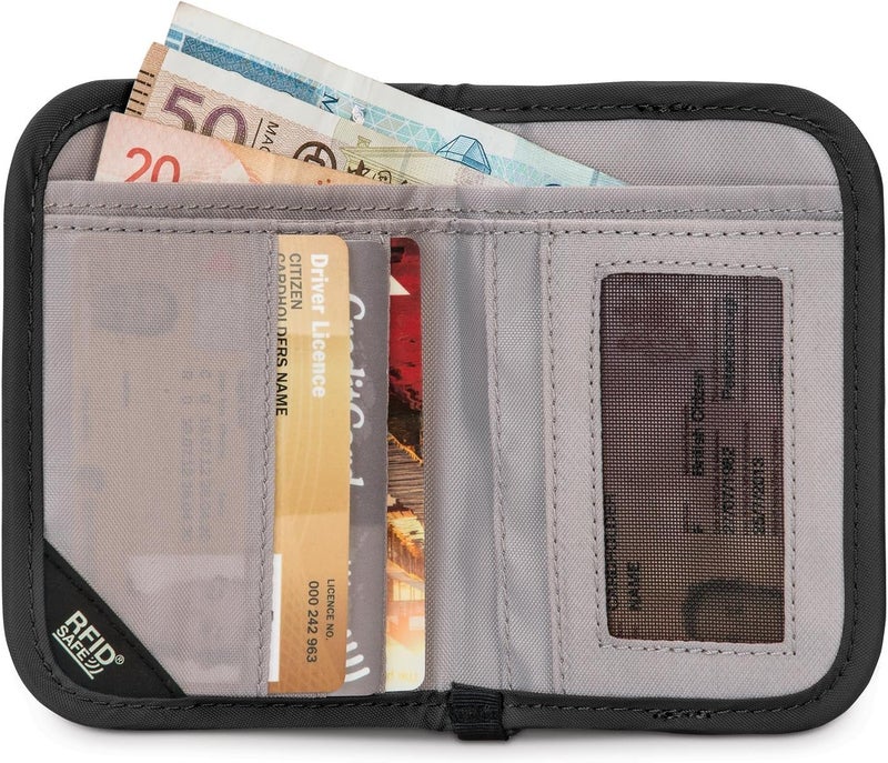 Pacsafe Rfidsafe V50 Anti-theft Blocking Compact Travel Wallet, Black - Image 3