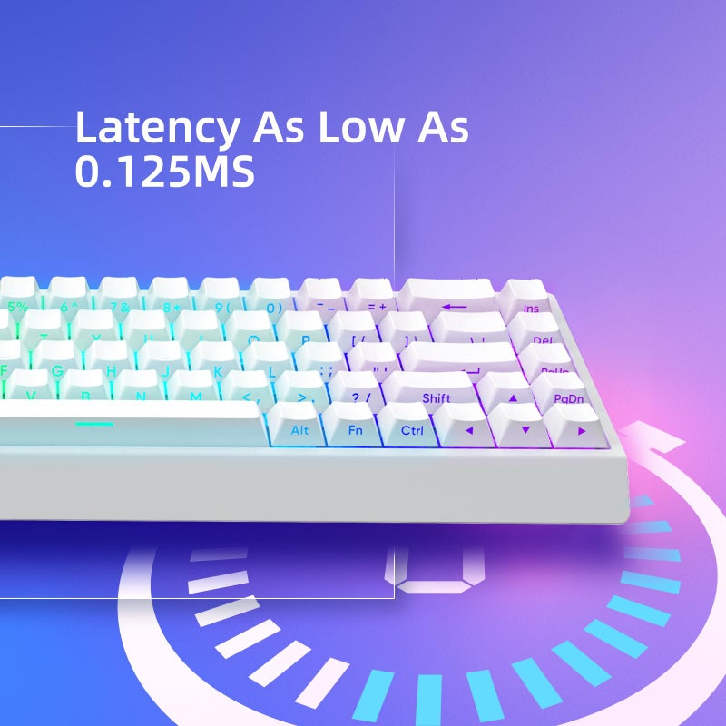 IROK Mer68 LITE Wired 68 Keys, Magnetic Switch Mechanical Keyboard, 8KHZ Polling Rate/Latency As 0.125MS/64KHZ All Keys Scan Rate/ARGB, Hot Swappable Gaming Keyboard(White) - Image 3