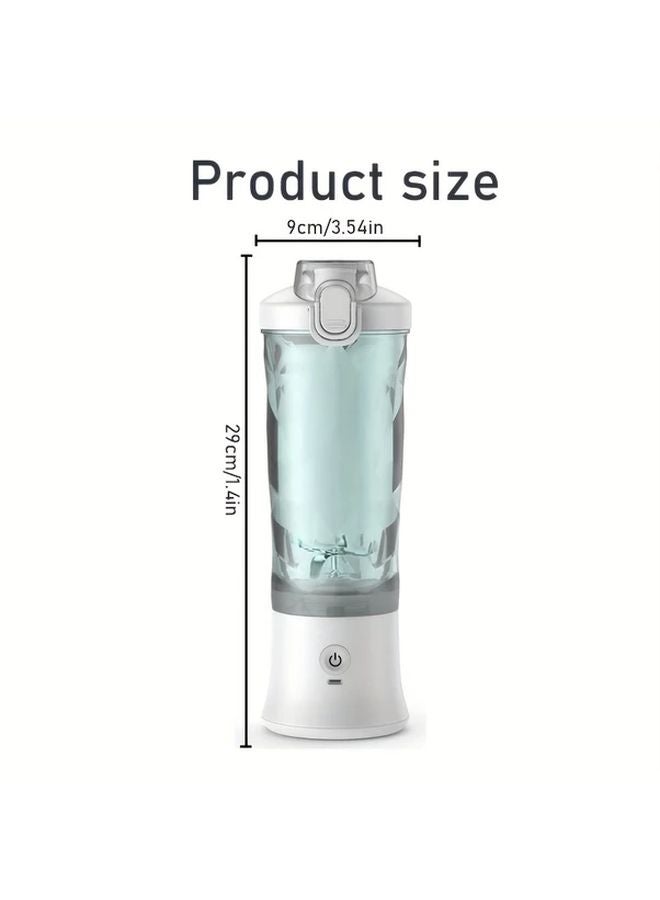 White Portable Blender 20oz USB Rechargeable 6 Blade System Compact For Travel Kitchen - Image 3
