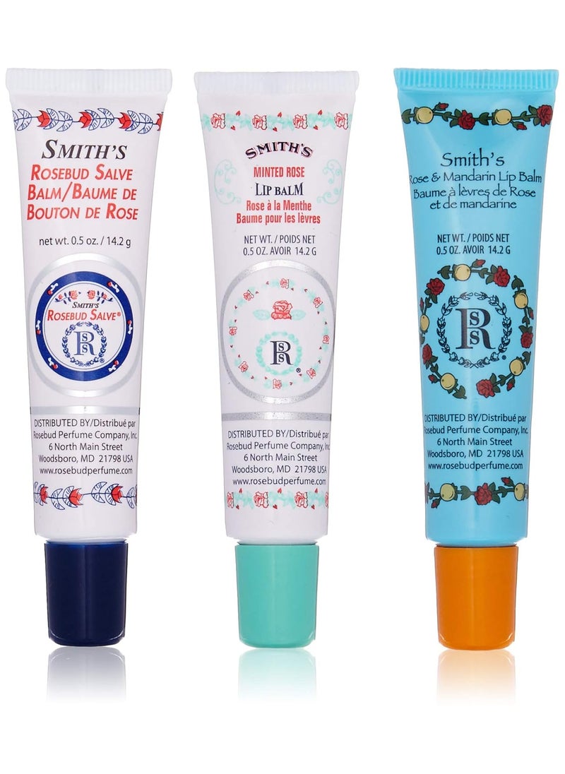 Rosebud Salve - Rosebud Trio Lip Balm Assortment 05 Ounce - Image 1