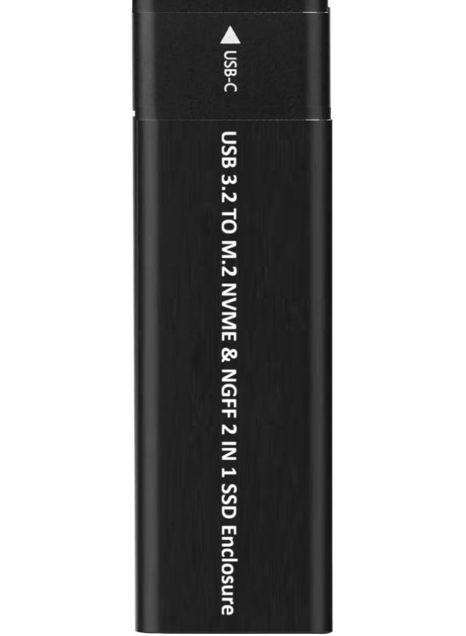 Haysenser USB 3.2 to M.2 NVMe & NGFF 2-in-1 SSD Enclosure | 10Gbps Ultra-Speed | Tool-Free Portable Case | Up to 6X Faster Than HDD - Image 2