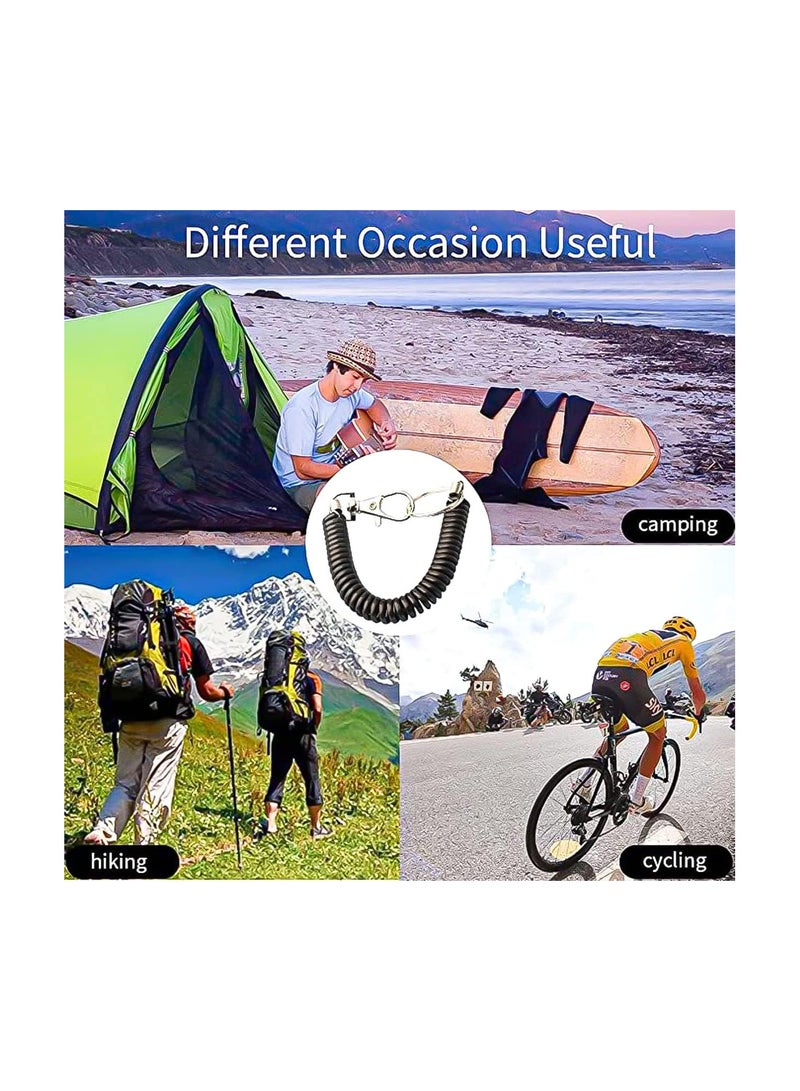 GGOOT 6 PCS Stretchy Spiral Keyring & 5 PCS Braided Keychain Retractable Coil Spring Key Chain Theftproof Anti-Lost Stretch Cord Fishing Lanyard for Keys, Wallet, Phone, Backpack, Fishing Tool - Image 5