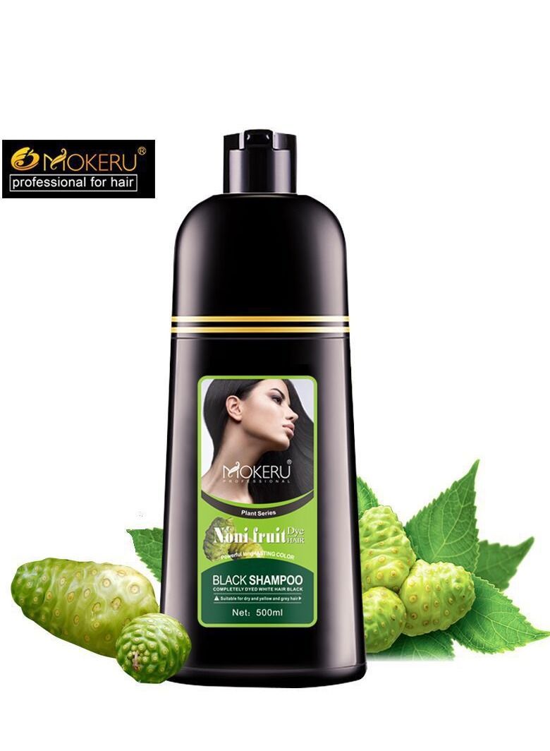 موكيرو شامبو للشعر الأسود الطبيعي بفاكهة النوني (500 مل / زجاجة) - Image 2