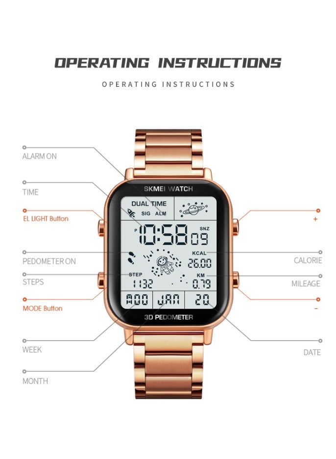 سكمي Men's and women's fashion leisure square table 1888 - Image 4