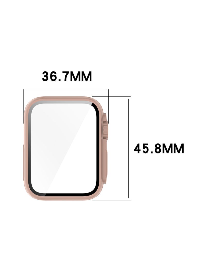 Full Coverage Case with Screen Protector Compatible with Xiaomi Smart Band 9 Pro PC and Real Glass Protective Case Cover Smart Watch Accessories(PC/Transparent) - Image 4