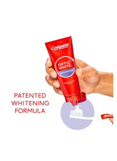 Colgate Colgate Optic White Advanced Hydrogen Peroxide Toothpaste, Teeth Whitening Toothpaste Pack, Enamel-Safe Formula, Helps Remove Tea, Coffee, and Wine Stains, Sparkling White, 3 Pack, 3.2 oz  - Image 5