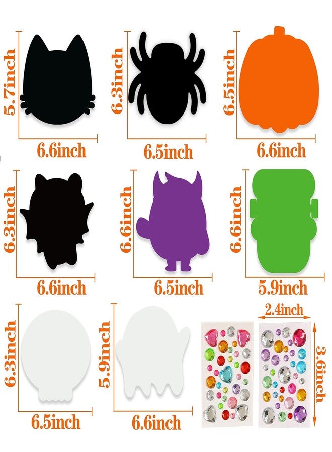أن.سي مجموعة أدوات يدوية لحفلات الهالوين من ولاية كارولينا الشمالية للأطفال، 32 قطعة، مصنوعة من إسفنج الهالوين، مصنوعة من اليقطين للأطفال، زينة حفلات الهالوين ذاتية اللصق - Image 2