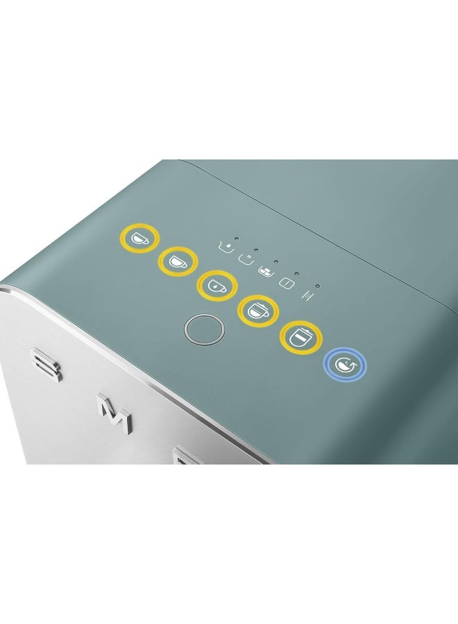 smeg Bean To Cup Coffee Machine With Integreated Milk System, 15 Bar Pressure, Italian Design, 1.4 L BCC13EGMUK EMERALD GREEN - Image 5