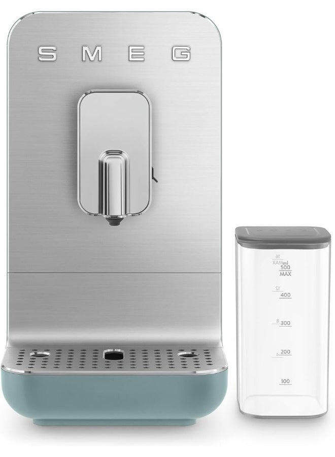 smeg Bean To Cup Coffee Machine With Integreated Milk System, 15 Bar Pressure, Italian Design, 1.4 L BCC13EGMUK EMERALD GREEN - Image 1