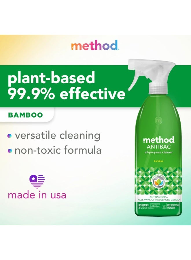 Method سبراي منظف متعدد الاستخدامات مضاد للبكتيريا من ميثود، بخاخ الخيزران، يقضي على 99.9% من الجراثيم المنزلية، 28 أونصة سائلة - Image 2