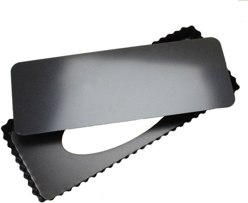 Tosnail 2 Pack 14" x 5.75" Non-Stick Quiche Pan Tart Pan with Removeable Bottom Rectangular Pie Baking Pan - Image 4