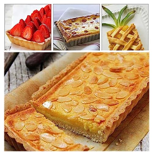 Tosnail 2 Pack 14" x 5.75" Non-Stick Quiche Pan Tart Pan with Removeable Bottom Rectangular Pie Baking Pan - Image 3