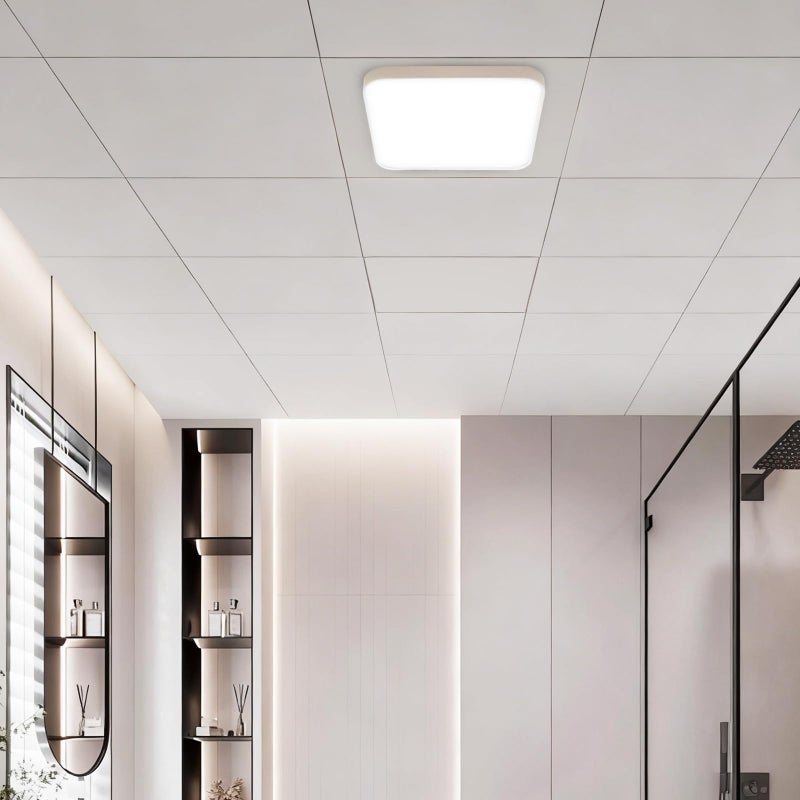 Square Acrylic Ceiling Lamp Diffuser 22 5cm White Lampshade Cover For Bedroom Living Room - Image 5