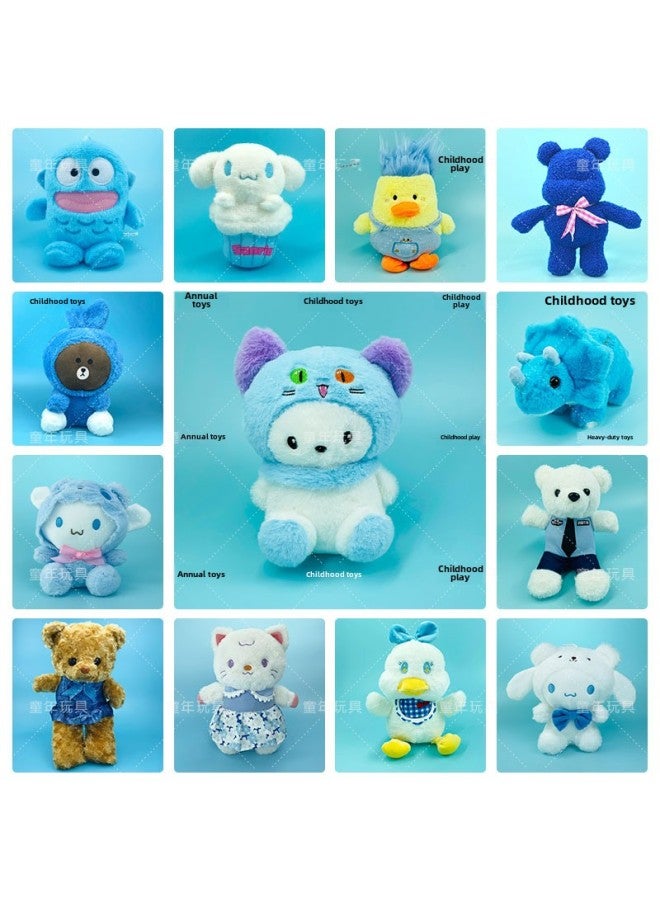 Catch Doll Machine Cute Eight-inch Plush Toy Small Doll Wedding Throw Doll Companion Gift Logo-Specifications: Flower Skirt Duck-Color:Color Mix 23-30cm  - Image 3