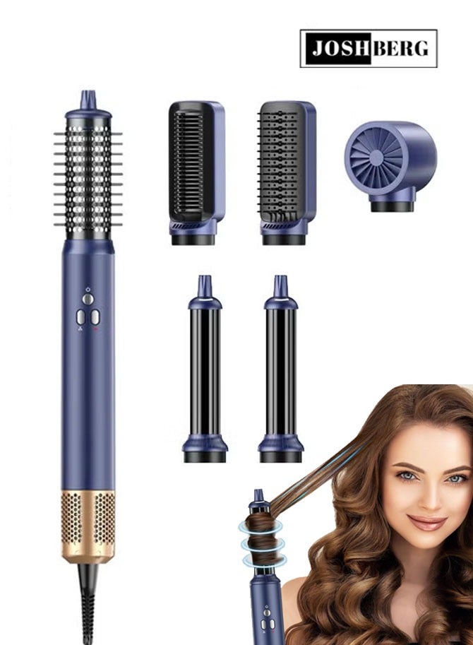Joshberg 6-in-1 Hair Curler Set with Auto-Wrap Curlers,Multi Styler for All Hair Types –  Blow Dryer, Round & Oval Brush –110,000 RPM Motor & 200M Negative Ions,Fast Drying, Multi Styler for Curly/Straight Hair,Volumizer for Frizz-Free, Salon-Quality Styling - Image 1