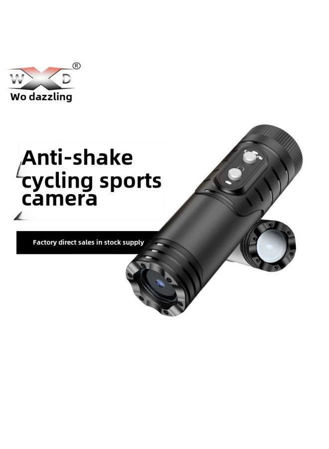 Generic 4K Sports Camera HD WiFi Anti-shake Motorcycle Riding Helmet Camera Flashlight Recorder-Color:WiFi 1080P (gray) - Image 2