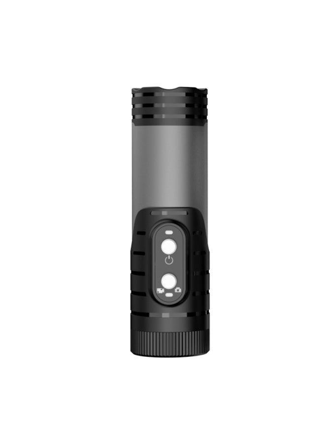 Generic 4K Sports Camera HD WiFi Anti-shake Motorcycle Riding Helmet Camera Flashlight Recorder-Color:WiFi 1080P (gray) - Image 1