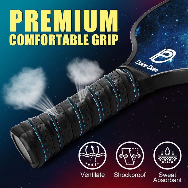 DULCE DOM Pickleball Paddles, USAPA Approved Lightweight Pickleball Set with 4 Premium Balls and Bag, Perfect Pickleball Rackets Gifts for Women Men - Image 3