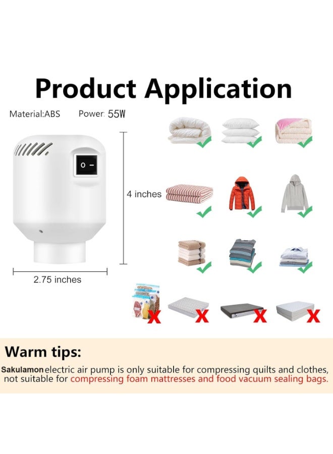 Vacuum Bag Electric Air Pump,220V 55W Powerful Vacuum Pump for Vacuum Storage Bags, Clothing, Cushions, Blankets, Curtains - Image 5