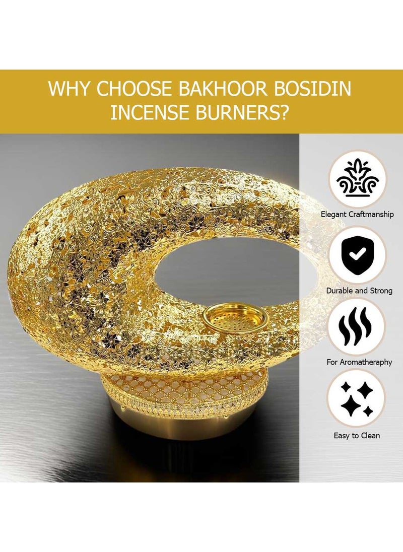 Bakhoor BoSidin Large Incense Burner Museum of the Future Design Bakhoor Oud Holder Mabkhara for Home Fragrance and Decore  - Image 4